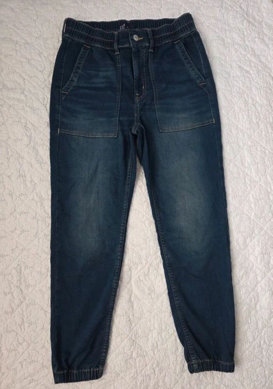GAP Denim Jogger Jeans Pull-On Elastic Waist Medium Wash XS